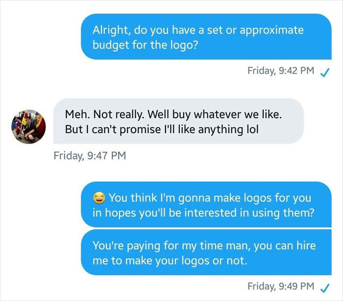 When Clients Think This Is How Commissions Work