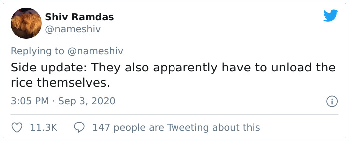 Indian Man Gets Tired Of Buying Rice Every Day, Orders A Whole Truck To Their Home, Hilarity Ensues Indian Man Gets Tired Of Buying Rice Every Day, Orders A Whole Truck To Their Home, Hilarity Ensues