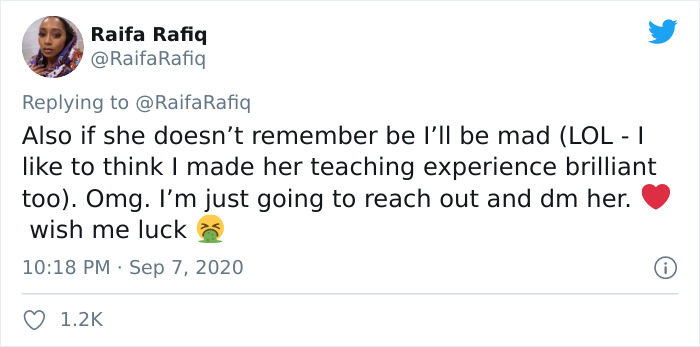'I’ve Always Wanted To Find Her And Thank Her Because Gosh, I Love Her': Woman Tracks Down Her Favorite High School Teacher On Twitter And Leaves People In Tears 'I’ve Always Wanted To Find Her And Thank Her Because Gosh, I Love Her': Woman Tracks Down Her Favorite High School Teacher On Twitter And Leaves People In Tears