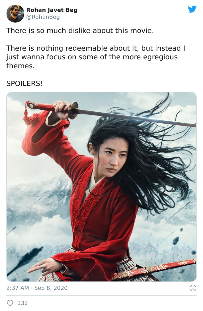Guy On Twitter Points Out Why Disney&rsquo;s Mulan (2020) Is Effectively Chinese Propaganda