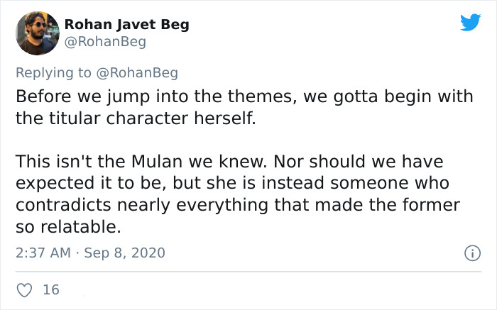 Guy On Twitter Points Out Why Disney&rsquo;s Mulan (2020) Is Effectively Chinese Propaganda