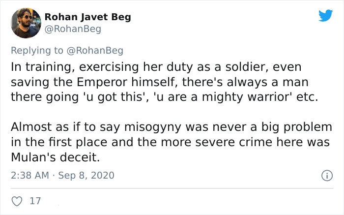 Guy On Twitter Points Out Why Disney&rsquo;s Mulan (2020) Is Effectively Chinese Propaganda