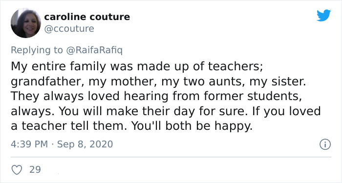 'I’ve Always Wanted To Find Her And Thank Her Because Gosh, I Love Her': Woman Tracks Down Her Favorite High School Teacher On Twitter And Leaves People In Tears 'I’ve Always Wanted To Find Her And Thank Her Because Gosh, I Love Her': Woman Tracks Down Her Favorite High School Teacher On Twitter And Leaves People In Tears