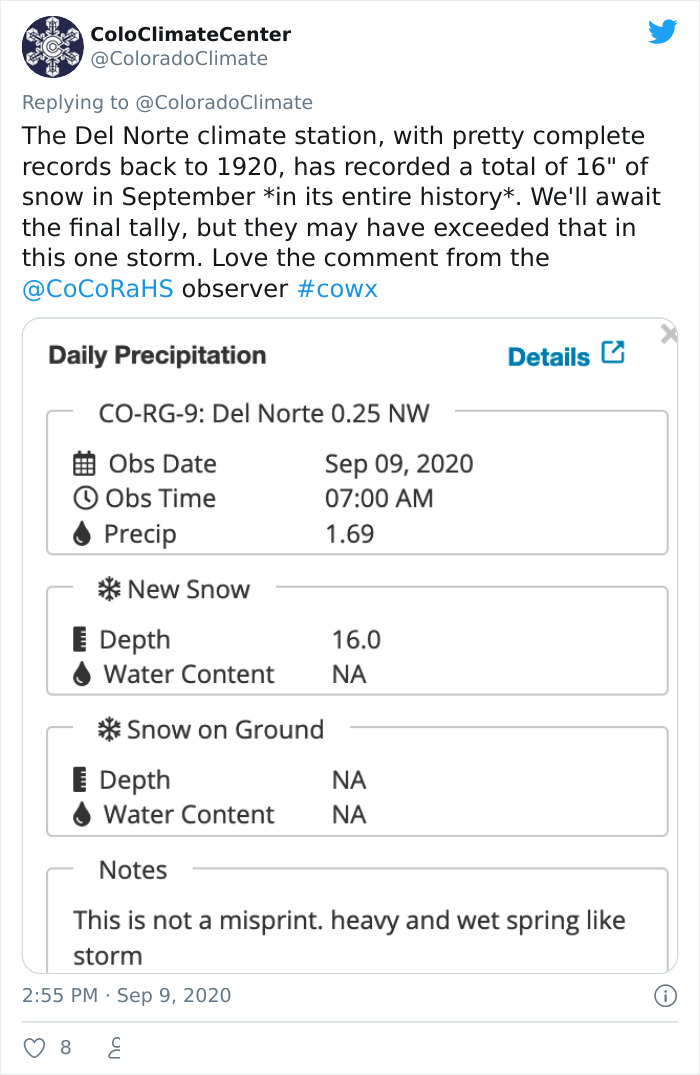 Snow Falls In Colorado Just 48 Hours After A Record Heatwave And It Proves Nothing Is Impossible In 2020