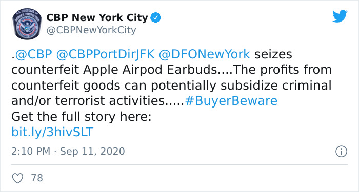 U.S. Customs Confiscates 2,000 Pieces Of "Counterfeit Apple AirPods," Turns Out They're Actually Made By OnePlus U.S. Customs Confiscates 2,000 Pieces Of "Counterfeit Apple AirPods," Turns Out They're Actually Made By OnePlus