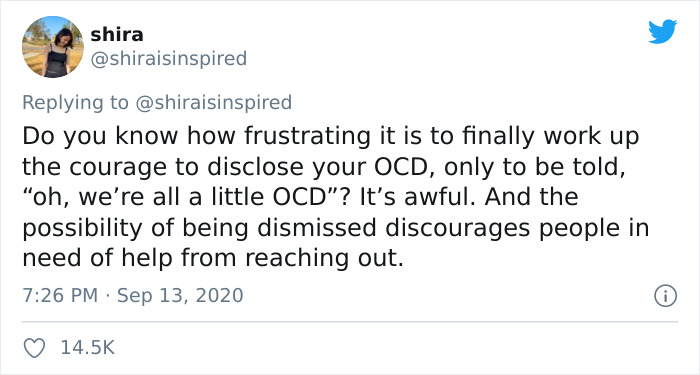 After Getting Tired Of People Misinterpreting It In The Media, Twitter User Explains What It’s Really Like To Live With OCD After Getting Tired Of People Misinterpreting It In The Media, Twitter User Explains What It’s Really Like To Live With OCD