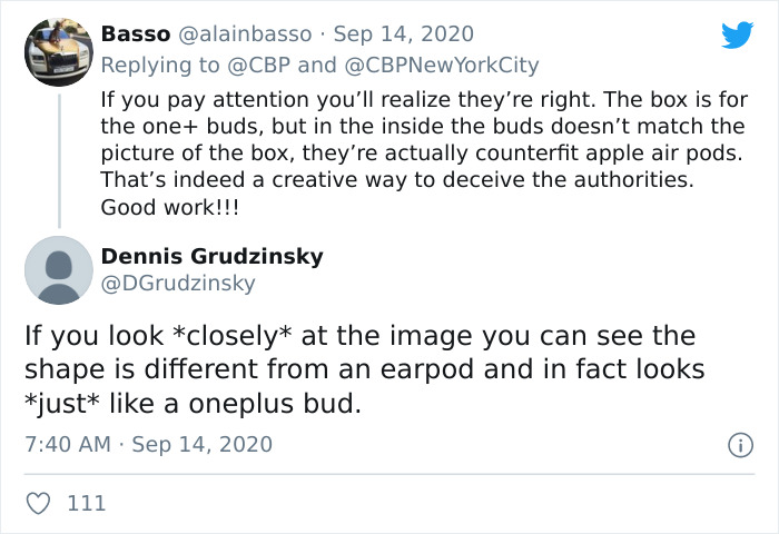 U.S. Customs Confiscates 2,000 Pieces Of "Counterfeit Apple AirPods," Turns Out They're Actually Made By OnePlus U.S. Customs Confiscates 2,000 Pieces Of "Counterfeit Apple AirPods," Turns Out They're Actually Made By OnePlus