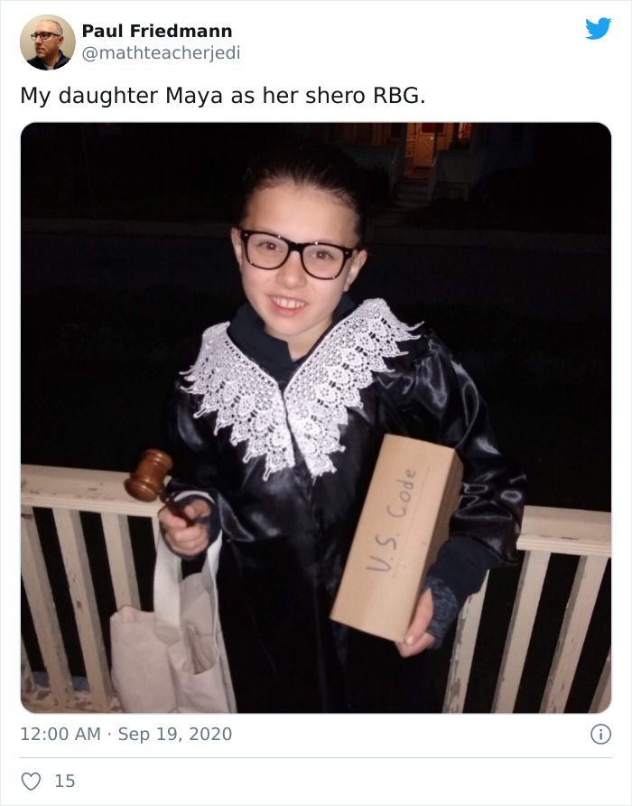 Parents Are Dressing Up Their Daughters As Ruth Bader Ginsburg Because She Was 'Everything [They] Should Strive For'
