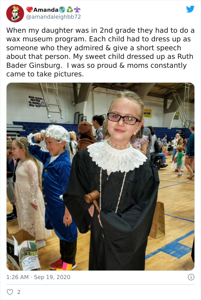 Parents Are Dressing Up Their Daughters As Ruth Bader Ginsburg Because She Was 'Everything [They] Should Strive For'