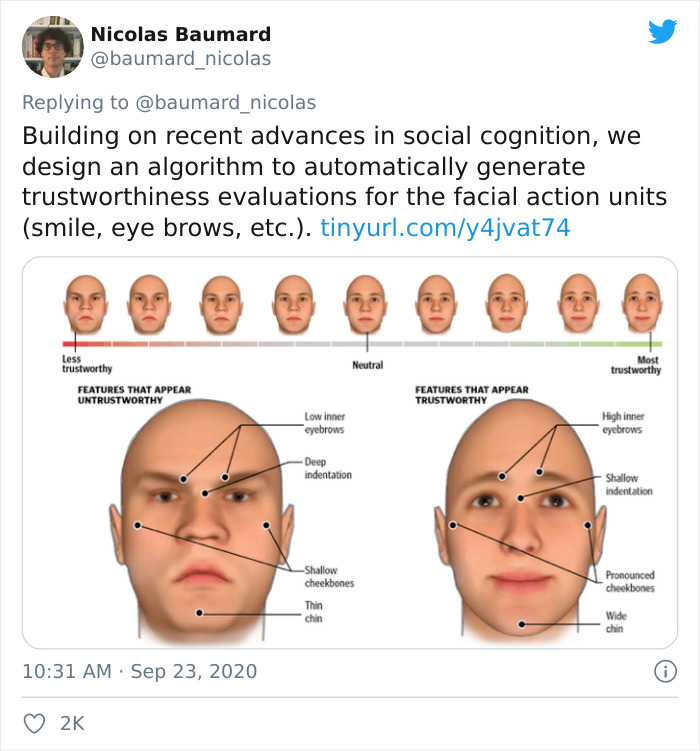 New AI Tells If A Person Is Perceived As 'Trustworthy' Based On Their Face And Some People Find It Problematic New AI Tells If A Person Is Perceived As 'Trustworthy' Based On Their Face And Some People Find It Problematic