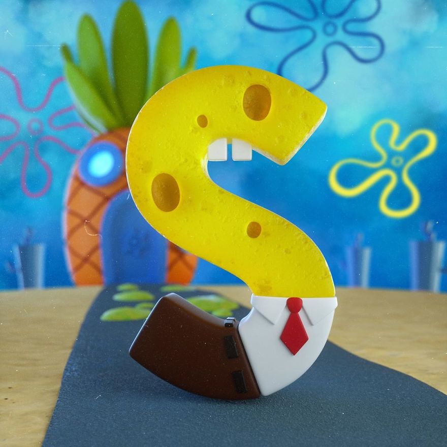 This Artist Illustrated The Alphabet Using Cartoon Characters (26 Pics)