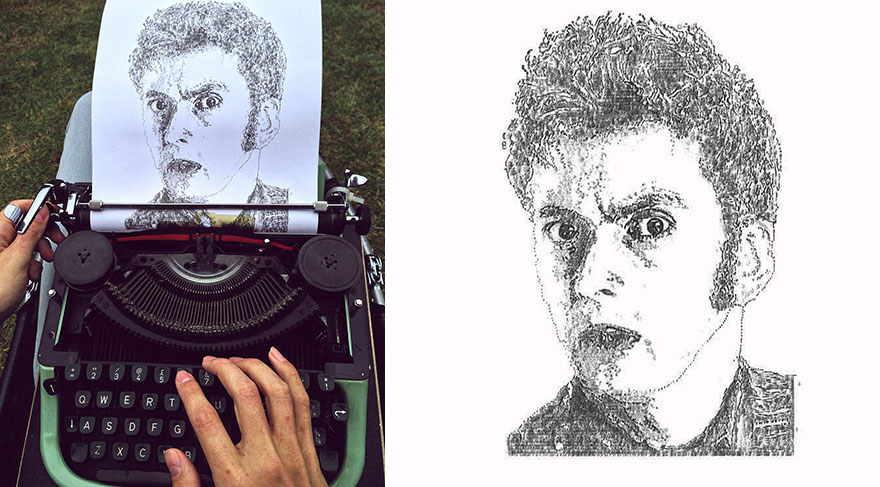 This Young Artist Makes Amazing Drawings With A Typewriter