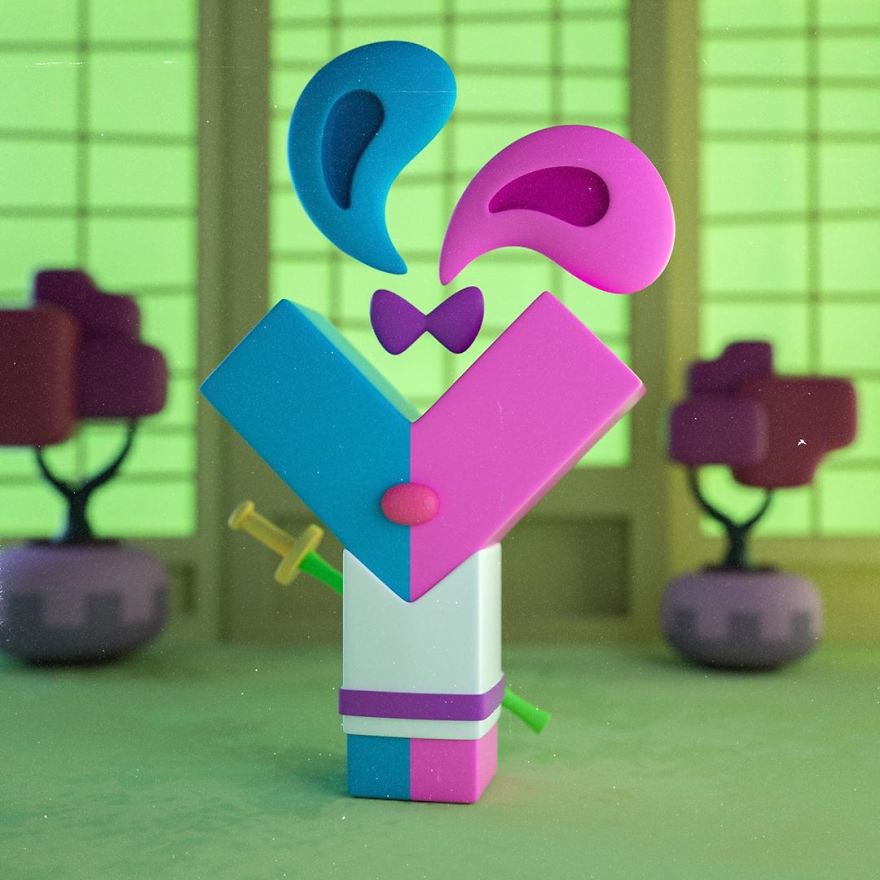 This Artist Illustrated The Alphabet Using Cartoon Characters (26 Pics)