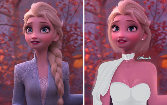 Artist Reimagines Disney Characters As Modern Day Women And Men, People Love It Artist Reimagines Disney Characters As Modern Day Women And Men, People Love It