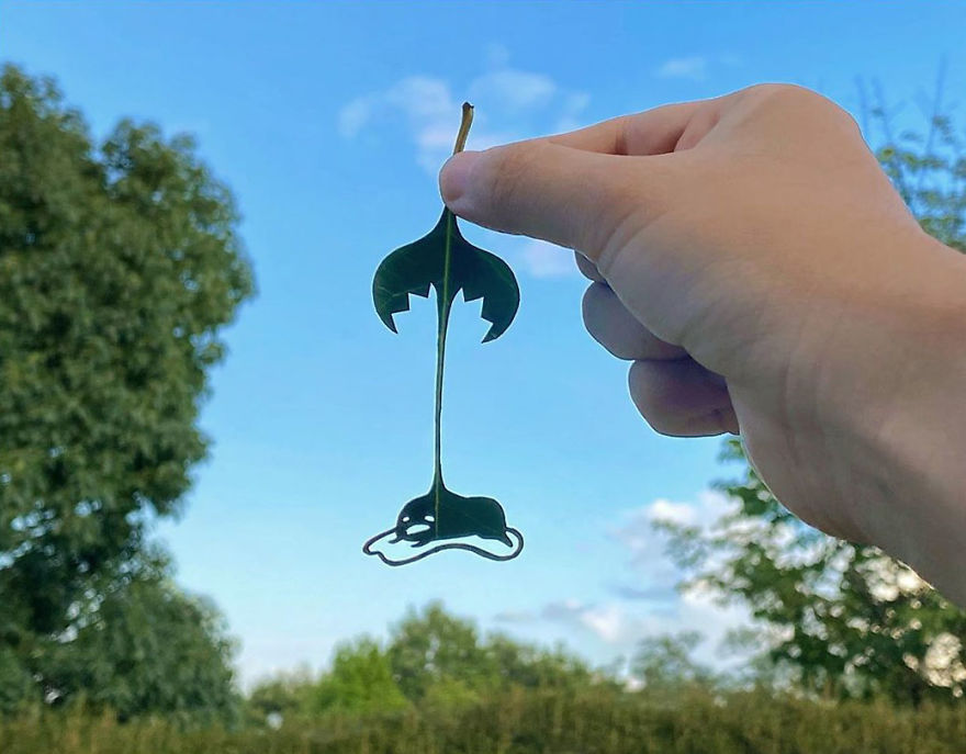 This Japanese Artist Is Going Viral With His Amazing Works Of Art Using Tree Leaves (127 Pics)