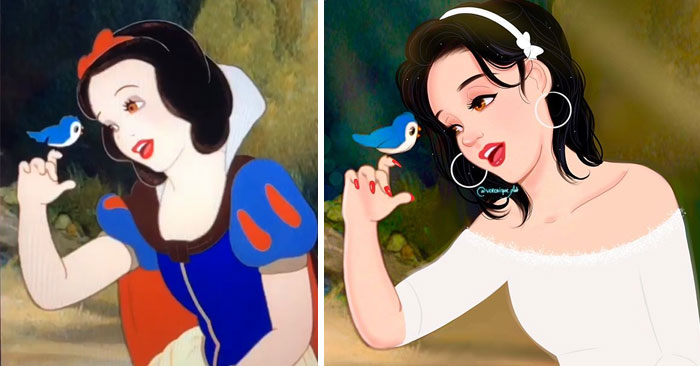 Artist Reimagines Disney Characters As Modern Day Women And Men, People Love It Artist Reimagines Disney Characters As Modern Day Women And Men, People Love It
