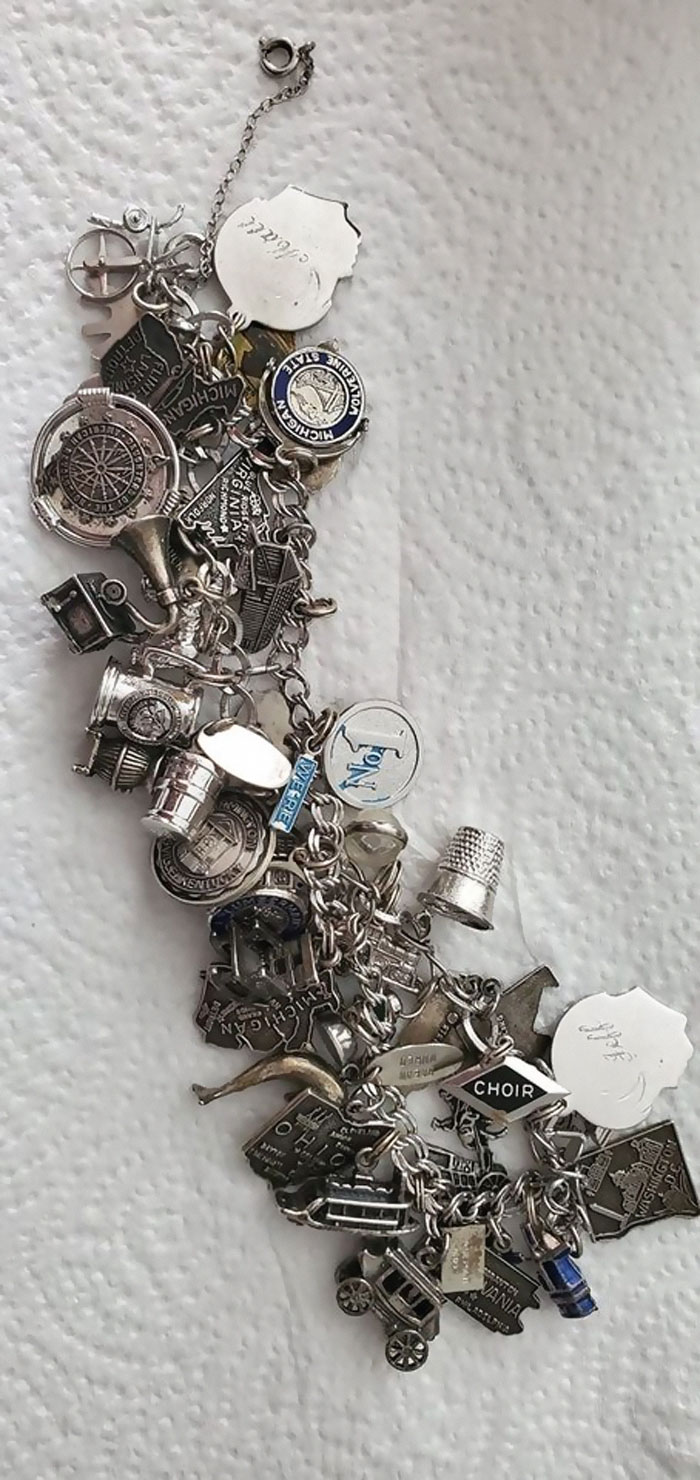 I Found This Charm Bracelet While Thrifting Yesterday. I Just Had To Bring It Home!
