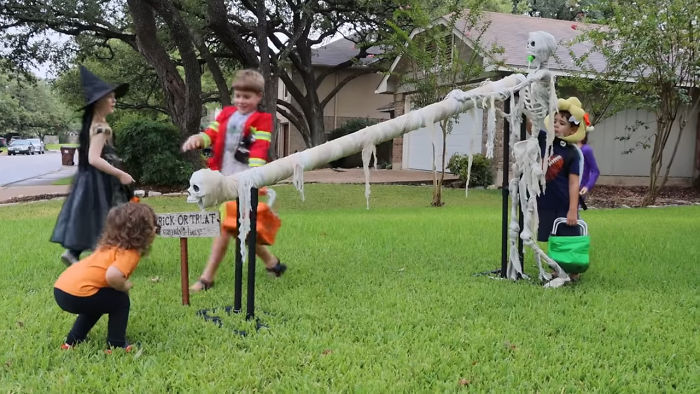 Parents Come Up With A "Candy Slide" For Safe Trick-Or-Treating This Halloween Parents Come Up With A "Candy Slide" For Safe Trick-Or-Treating This Halloween