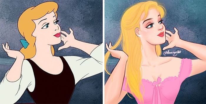 Artist Reimagines Disney Characters As Modern Day Women And Men, People Love It Artist Reimagines Disney Characters As Modern Day Women And Men, People Love It