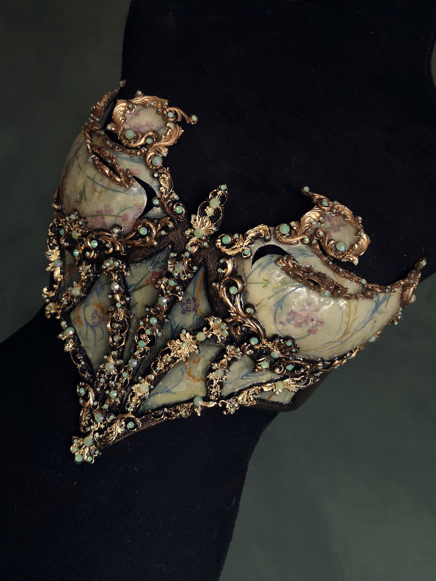 I Handmake Costumes From The Lightweight Wearable Porcelain And Stained Glass I Created, Here Are My Best Costume Designs (New Pics) I Handmake Costumes From The Lightweight Wearable Porcelain And Stained Glass I Created, Here Are My Best Costume Designs (New Pics)