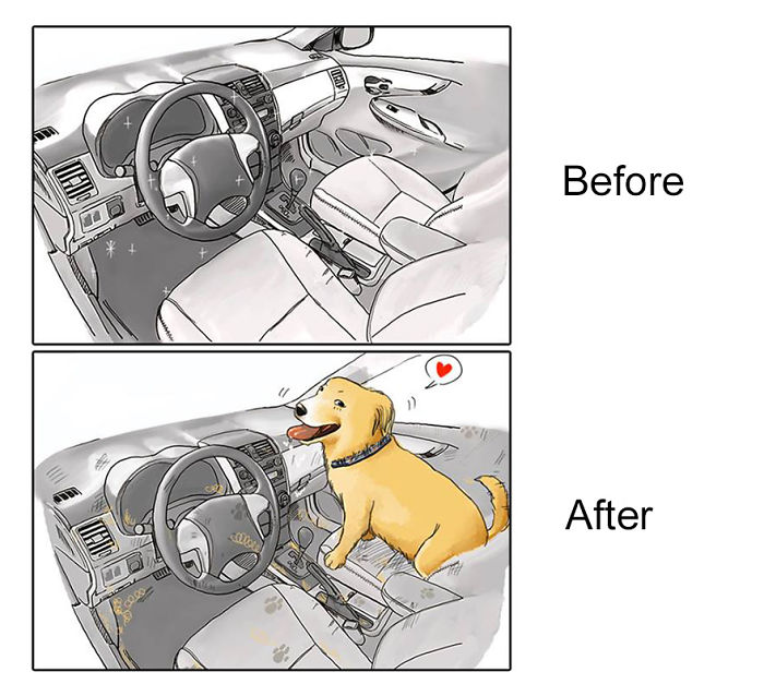 Life-Before-After-Pets- Illustrations-Mai-John