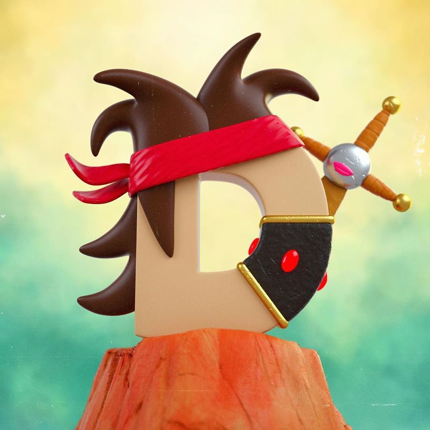 This Artist Illustrated The Alphabet Using Cartoon Characters (26 Pics)