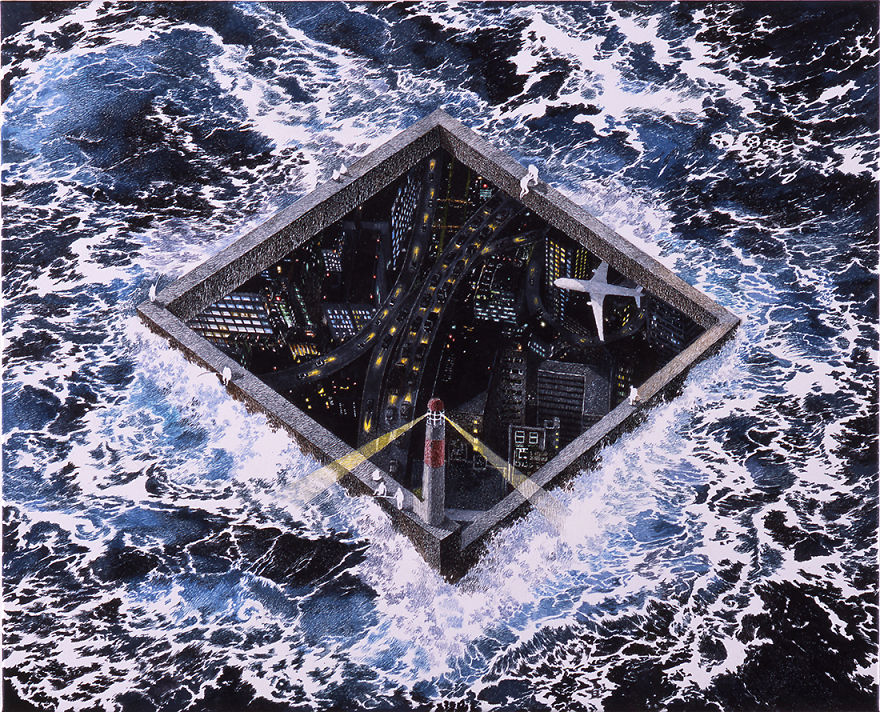 Japanese Artist Fits Entire Worlds Into His Drawings, And His Surreal Works Take Him Years (28 Pics) Japanese Artist Fits Entire Worlds Into His Drawings, And His Surreal Works Take Him Years (28 Pics)