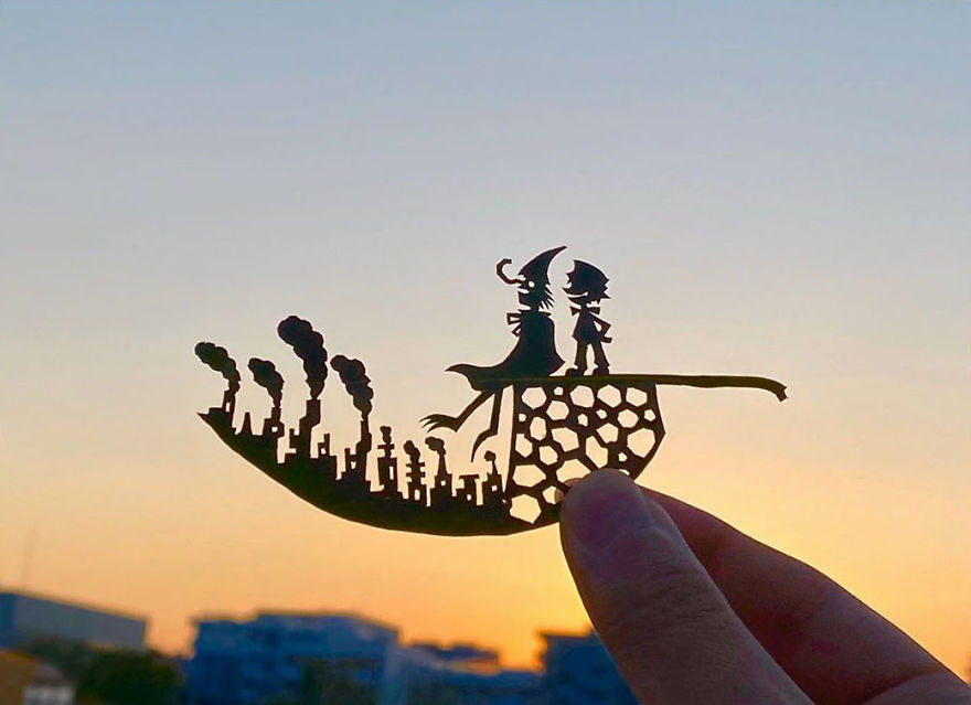 This Japanese Artist Is Going Viral With His Amazing Works Of Art Using Tree Leaves (127 Pics)