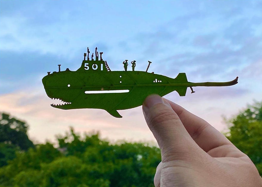 This Japanese Artist Is Going Viral With His Amazing Works Of Art Using Tree Leaves (127 Pics)