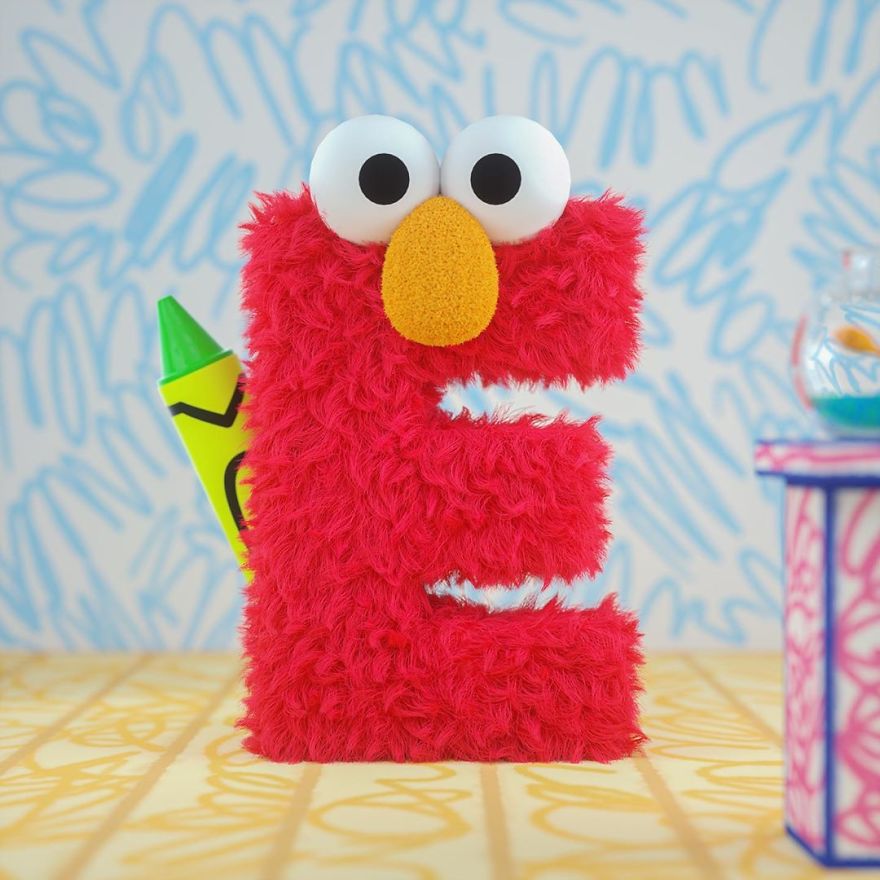 This Artist Illustrated The Alphabet Using Cartoon Characters (26 Pics)