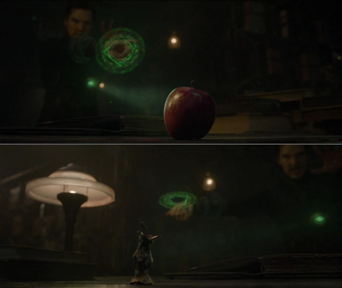In Doctor Strange (2016), Doctor Strange Can Be Seen Defeating His Enemy, An Apple. This Is Because An Apple A Day Keeps The Doctor Away