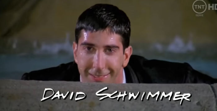 In The Season 3 Of Friends, David Schwimmer Is Seen Inside The Fountain. That's A Direct Reference To His Name Because He Is Schwimming Inside That Fountain