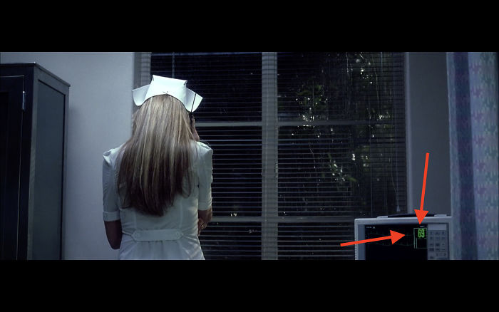 In Quentin Tarantino's Kill Bill Vol. 1 (2003), When The Bride Is In A Coma, Her Heart Rate Is Recorded To Be 69. Nice.