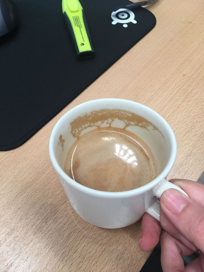 My Coworker's Coffee Looks Like An African Acacia Tree