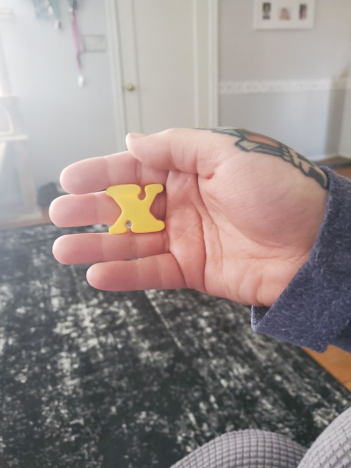 Asked My Husband For A Kleenex. He Walked Over, Made A Big Deal About Wiping Off This Magnet Then Gave It To Me. It's A Clean X