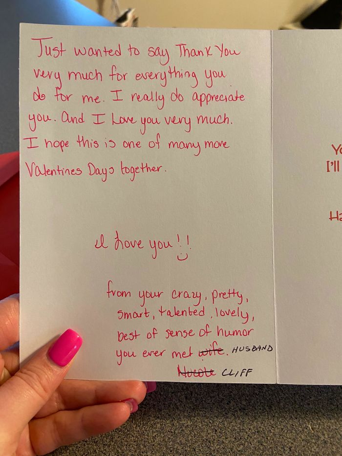 My Buddy’s Valentine’s Day Card To His Wife