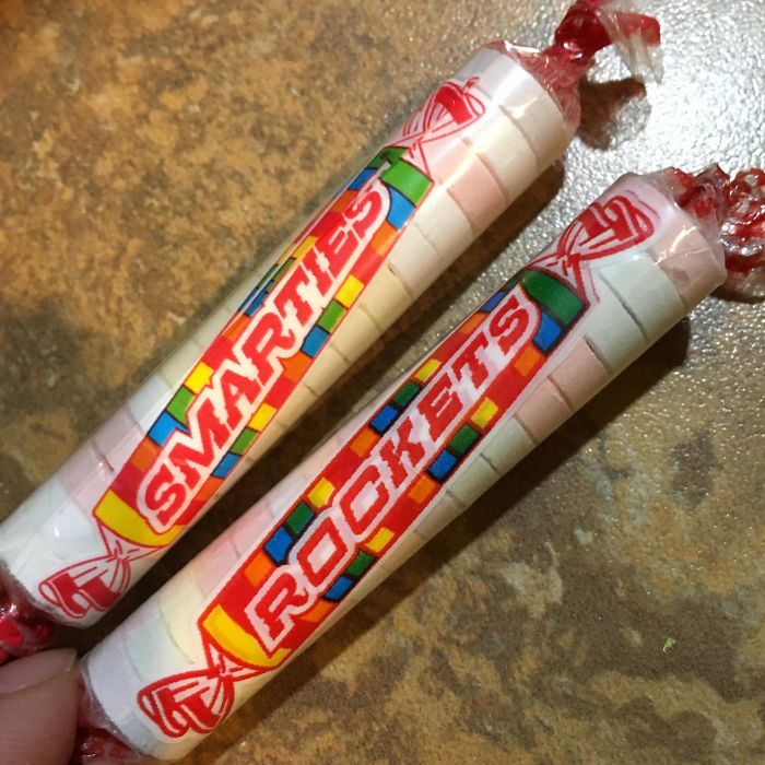 Smarties vs. Rockets. (Americans Call These Smarties, Canadians Call Them Rockets)