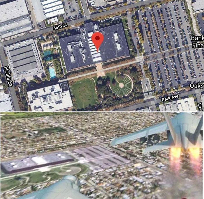 In Cars (2006) Prior To The Last Race The Jets Flyover A Replica Of Pixar Studios