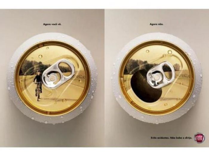"Now You See Him, Now You Don't" - Brazilian Anti Drunk Driving Poster