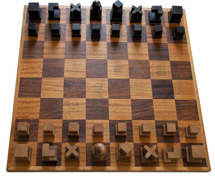 Chess Designed By Bauhaus In Which Each Piece Symbolizes The Direction Of Its Movement
