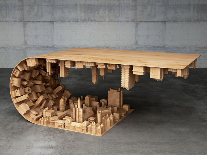 City-Themed Coffee Table