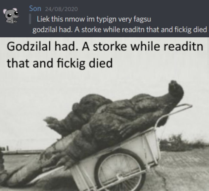 Godzilal Had A Storke, Pres F To Pya Repsects