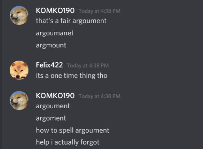 It Was A Fair Argoment