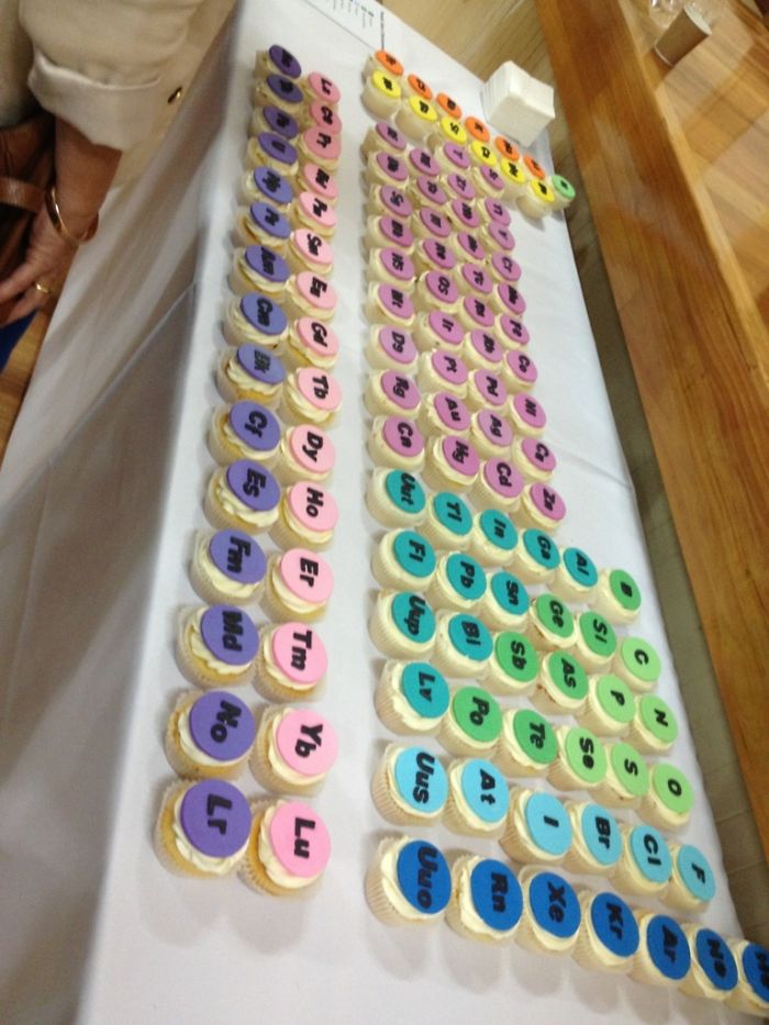 Wedding We Went To Today Had Periodic Table Cupcakes As Their Wedding Cake