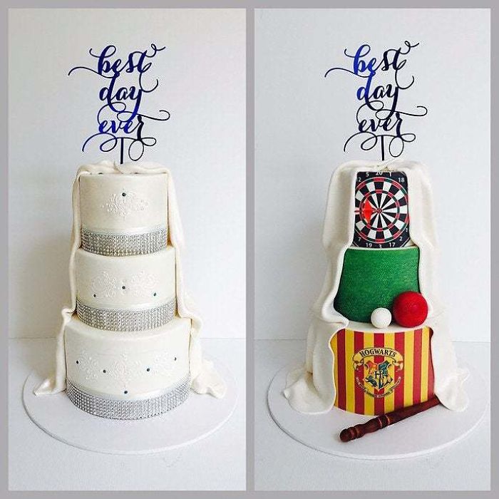 Double-Sided Wedding Cake
