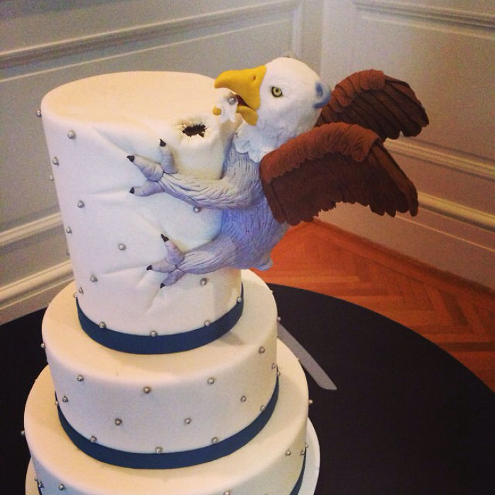 An Aussie-American Wedding Cake.