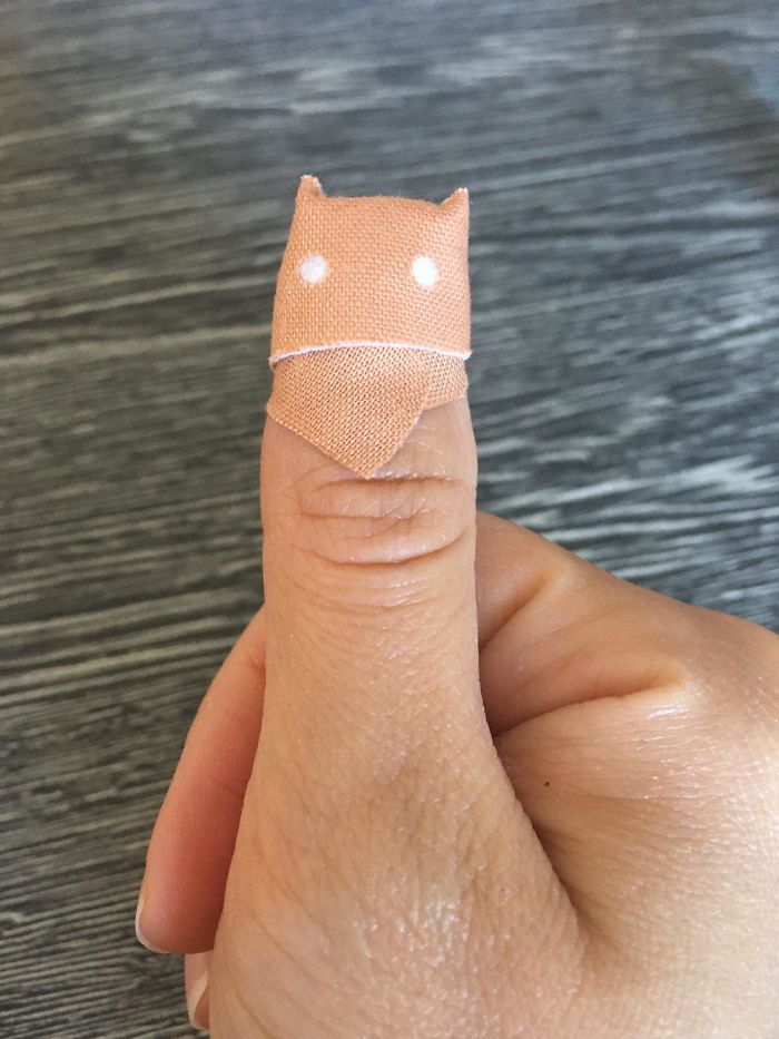 My Bandaid Looks Like A Flesh-Coloured Batman