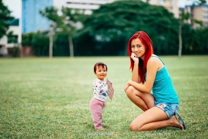 Today Is My Wife's Birthday. Yesterday She 'Shopped A Then-And-Now Picture To Celebrate. Everything Went Better Than Expected