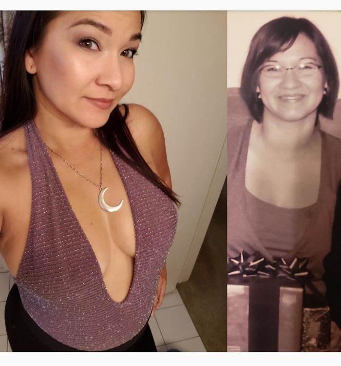 You Don't Have To Be Young To Glow Up. I'm 36 On The Left And 25 On The Right