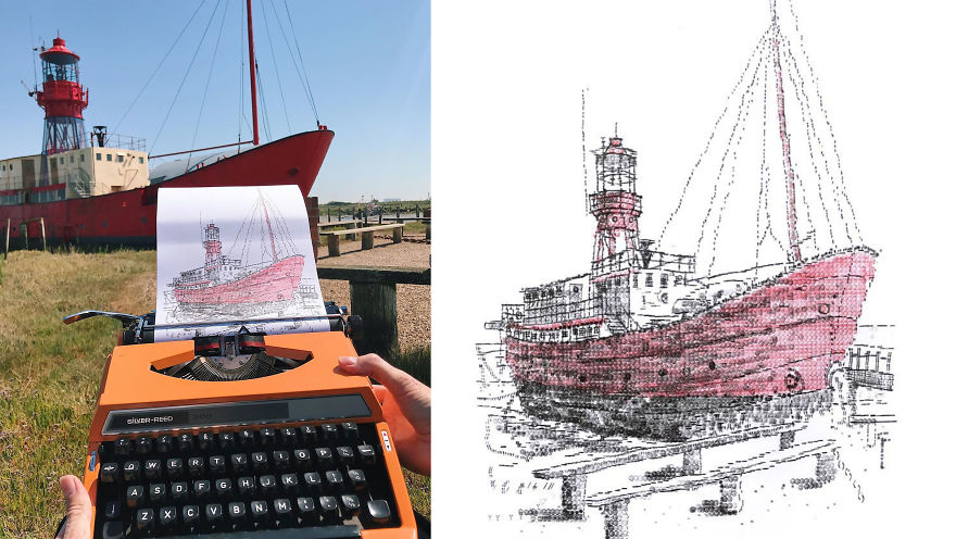 This Young Artist Makes Amazing Drawings With A Typewriter
